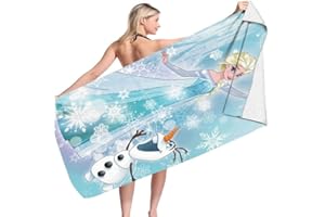 YFDSXKMZ Frrozen Cartoon Beach Towel Cute Children's Bath Sheets Microfibre Beach Towel Super Absorbent Bath Towel for Kids Pool Towel Children's Bath Sheets Ultra Soft Beach 75 * 150 CM(A)