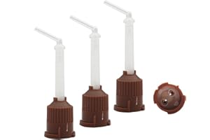 YOUYA DENTAL Consejos de mezcla de impresión dental, 50 unidades dentales intra orales para materiales de odontología Tubo de mezcla de goma de silicona desechable Productos