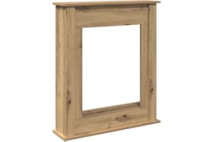 vidaXL Kaminumrandung, Dekorative Kaminkonsole, Kaminsims Dekokamin für Wohnzimmer, Kaminattrappe Kaminverkleidung, Artisan-Eiche Holzwerkstoff
