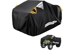 Housse de Protection pour Quad NEVERLAND 300D Bâche de Protection pour Moto ATV avec Bandes Réfléchissantes & Bande élastique Imperméable Coupe-Vent Anti-UV Noir 210 * 120 * 115cm