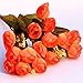 Produktbild Artificial Flowers - Valentines Day Gift Silk Artificial Flowers 15 Head Mini Rose Home Decor Roses Flower Bouquet - Unpotted Multi-colored Resistant Lings Natural Cherry Look Yard Eggpla
