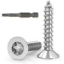 Viti Per Legno A Testa Larga Galvanizzate 10,0 X 160 Mm Torx 40 - Foto 6