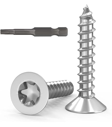 Viti Per Legno TORX A2 Inox 4x40mm - Testa Svasata, Filettatura Parziale, Conf. Da 100 Pezzi - Foto 8