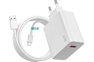 ACANDYA 67W Chargeur Rapide USB avec HyperCharge Câble USB C 2M pour Xiaomi Pad 7 Pro 14T 13T Mix Flip Mix Fold 3 Redmi Note 14S 13 Pro POCO X6 M6 M7, 45W 33W Chargeur Turbo pour Redmi 13x Note 14 5G POCO X7