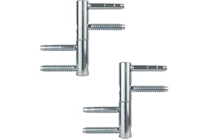 GENERIC APECS 3D-909 (D20 x 105) - Set di 2 Nastri Regolabili per Porte Interne in Legno, Diametro 20 mm, Cerniera in Acciaio per Porte da Camera