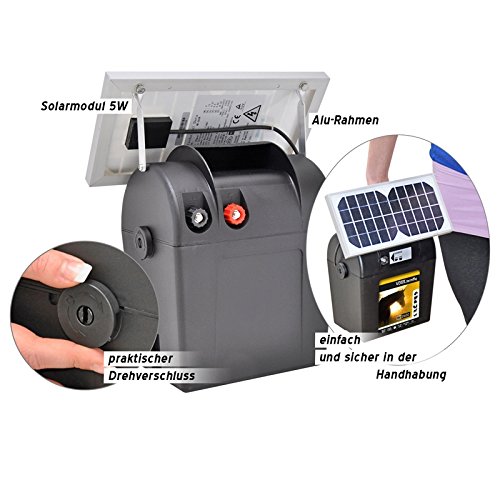 9V Batteriegerät Solar Modul Solar-Zelle Elektrozaun Weidezaun Schlaggerät - 3