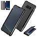 Produktbild xifanzi Spiegel Hülle für Galaxy S8 Flip Schwarz Klapphülle Mirror Oberfläche Kunststoff Rückseite Dünn Kristall Transparent KlarFolio Etui Schutzhülle Tasche Case Cover für Samsung Galaxy S8