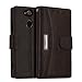 Produktbild IDOOLS Handy Hülle, Hülle für Xperia XA2, Leder Schutzhülle mit Kartensteckplatz, Magnetisch Flip Brieftasche, Handyständer Funktion - Braun