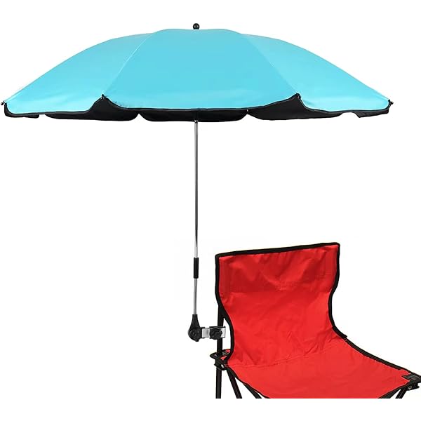 Versa-Brella Adjustable Umbrella, 360 Grados de Giro en 3 direcciones, Forro UPF 50 , Ligero y fácil de Montar, 107 cm, Ideal para Playa, Camping, Patio, Deportes y cochecitos - Azul