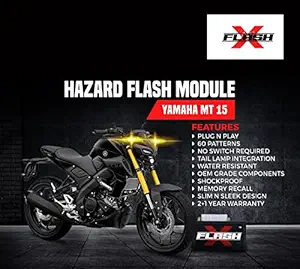 Vagary Plug & Play X-Flasher Indicator Flasher (60 Patterns) for Yamaha MT 15/Indicator Blinker Hazard Flasher Module