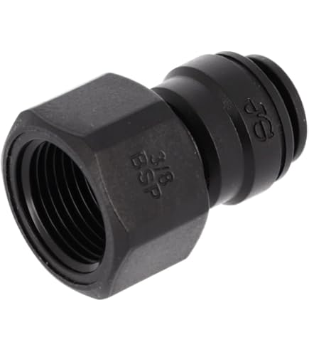 JOHN GUEST Adaptateur Mâle BSPT 3/8 OD X 1/4 BSPT – Raccord Push-in Imperial Droit De Qualité Professionnelle (Lot De 5)