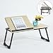 Produktbild Coavas Laptop Tisch Bett Schreibtisch für 14-17 Zoll Laptop Faltbar Sofa Notebook Stand mit 4 einstellbaren Ebenen für die Maus Buche und Schwarz Tischbeine