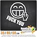 Produktbild Fuck You Smiley - in 3 Größen erhältlich Heckscheibenaufkleber Carsticker Decal