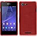 Produktbild PhoneNatic Case für Sony Xperia E3 Hülle Silikon rot brushed + 2 Schutzfolien
