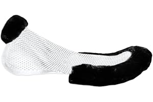 ROYAL HOUSE 1216 Almohadilla Antideslizante para Sillín - Equilibra el Peso en el Lomo del Caballo - Mantilla de Gel - Salvacruz de Impacto con Borreguito.