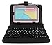 Price comparison product image DURAGADGET Black Faux Leather Protective Tablet Case with Micro USB QWERTY Keyboard and Built In Kick-Stand - Compatible with BTC Flame® UK 7-inch Tablet PC & iDream 7" Windows Tablet PC