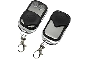 Télécommande Portail Universelle 433Mhz (x2 pcs) avec Bips - Copieuse Signal Bip - Idéal Portes Garage et Motorisation - Portée de 50 Mètres - Compatible toutes marques, Digicode etc