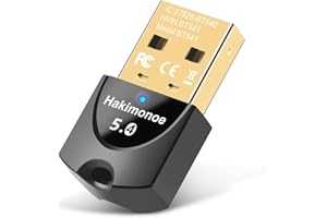 Hakimonoe USB Bluetooth Adapter for PC Laptop, Wireless Dongle for Windows 11 10 8.1 7 Linux Desktop, Pair w/Bluetooth Headphones Speaker Mice Keyboard Printer Controller (BT5.4, Mini Sized BT541)