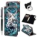 Produktbild idlehour Handyhülle Flip Case für Samsung Galaxy A70, PU Leder Case Cover Magnet Schutzhülle Tasche Schutz Cover Flipcase Etui Brieftasche Flipcover mit Ständer und Magnetverschluss,Tiger
