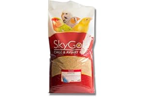 SkyGold Budgie Red 20kg - Seed Mix for Budgies, Balanced & Healthy Cage & Aviary Bird Food with Red & White Millet