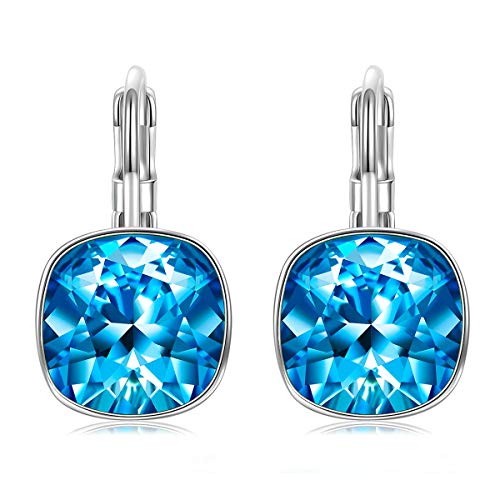 J. RENEÉ Weihnachtsgeschenke 'Klassisch Rund' Ohrringe Blau, Ohrringe Damen, mit Blau Swarovski Elemente, Schmuck Damen, Geschenke für Frauen