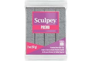 Sculpey Premo Premium Oven-Bake Clay 2oz-Gray Granite -PE022-5065