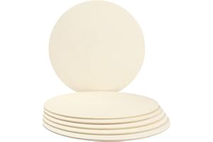 DOITEM Círculo de Madera, 6 PCS de 20cm Redondas de Madera en Blanco sin Terminar Recortes de Madera para Manualidades Placa Redonda de Madera Discos de Madera Finos Pintura y Decoraciones Navideñas