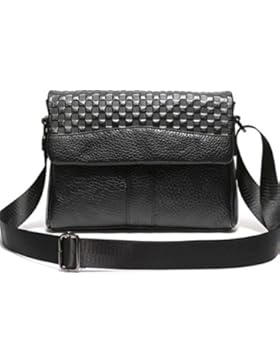 Männer lederne Beutel-beiläufige Geschäfts-Männer Schulter-Kurier-Beutel-Muster-Karo-Kasten-Dateipaket