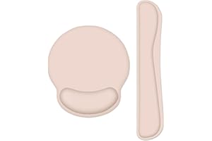 AOKSUNOVA Alfombrilla de ratón ergonómica con reposamuñecas de gel rosa