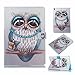 Produktbild Schutzhülle Etui für Apple iPad Pro 10.5 [Freier Stylus Stift Touch Pen],Billionn Bookstyle Farbmalerei Serie Niedlich Muster PU Leder Case Flip Cover Hülle Tasche Schutzhülle mit Standfunktion für Apple iPad Pro 10.5 (Graue Eule)