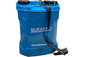 BURAKH 12L & 20L Electric Knapsack Pressure Sprayer | Rechargeable Battery-Powered Backpack Sprayer for Garden and Agricultural Use | 8000 & 6000mAh Lithium Battery | Blue (20L)