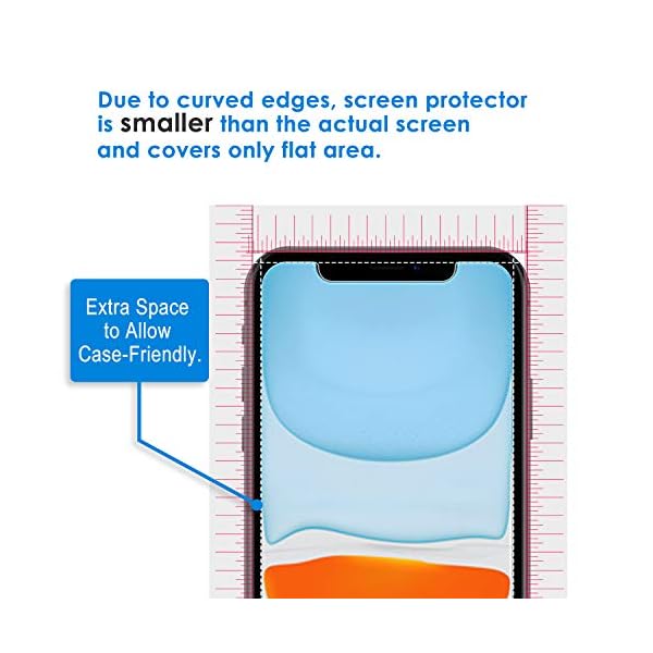 JETech Protector de Pantalla Compatible iPhone 11 y iPhone XR 6,1", Vidrio Templado, 2 Unidades - Image 4