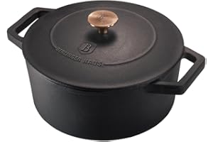 BERLINGERHAUS Berlinger Haus Black Royal Collection Casseruola da 24 cm, in ferro cast, BH/6492 nero/oro rosa 18/8