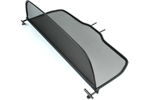 TIEF TECH GermanTuningParts Windschott für Ford Focus II 2007-2015 - Klappbar - mit Schnellverschluss – Schwarz | Windabweiser | Windblocker | Wind Deflector