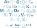 Alphabet Wall Stickers Upper and Lower Case - Blue Collection