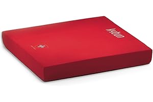 kybun Aktiv-Stehmatte 46x46x6cm in Bordeaux | Weniger Verspannungen & Rückenschmerzen | Mehr Fokus, Konzentration & Energie | Büro, Homeoffice, Arbeitsplatz & zuhause | Langlebiges Material