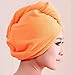 Koly Women's Microfiber Bath Towel Hair Dry Hat Cap Quick Drying Shower Caps (Orange)