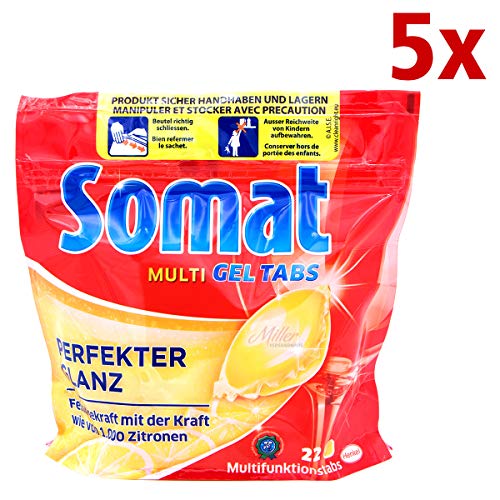 Preisvergleich Produktbild Somat Multi-Gel Spülmaschinentabs, Lemon (5x 22 Tabs)