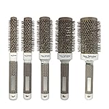 KINGSO Hair Brush Ceramic Iron Round Comb Barber Dressing Salon Styling