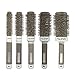 KINGSO Hair Brush Ceramic Iron Round Comb Barber Dressing Salon Styling