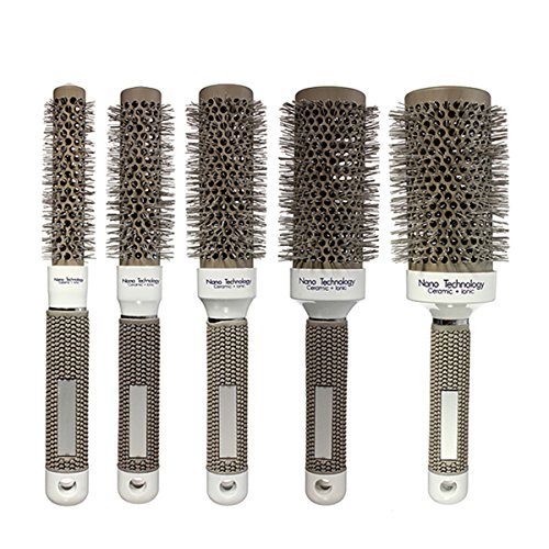 KINGSO Hair Brush Ceramic Iron Round Comb Barber Dressing Salon Styling