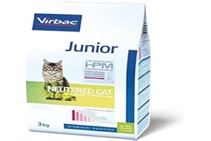 Virbac Veterinary HPM Vet Cat Junior Neutered Nourriture pour Chat 1,5 kg