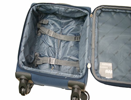 Valigia Trolley Cabina FC Internazionale Ufficiale - Blu, Resistente All'acqua, 4 Ruote, Materiale PC - Perfetta Per Viaggi E Tifosi