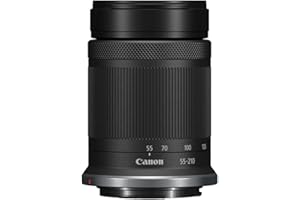 Canon RF-S 55-210mm F5-7.1 IS STM Lens for Canon APS-C Mirrorless RF Mount Cameras, Telephoto Zoom, Optical Image Stabilization, Black