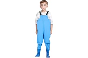 Generisch Vadeadores para niños Vadeadores de Pesca Infantil Vadeadores Impermeable Vadeadores de Caza con Botas Ropa Niños Niño 86