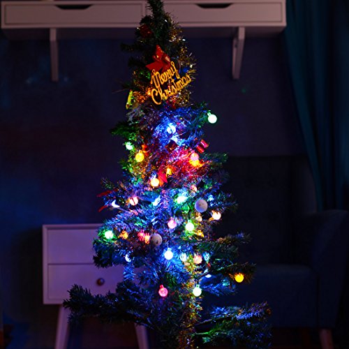 Satu Brown 60er LED Solar Lichterkette Garten Globe Außen Licht Bunt 11 Meter, Dekorative Beleuchtung für Terrasse, Party, Hochzeit, Camping, Weihnachten, Hof, Outdoor, Fest Deko usw. - 6