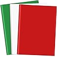 CHRORINE 50 Sheets Tissue Paper Christmas Wrapping Paper 3 Style Tissue Paper Bulk for Packaging Christmas Party DIY Art Craft（Red/Green/White）