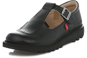Kickers Girl's Kick T Bar Black School Shoes | Classic & Stylish | Extra Comfortable | Premium Quality,