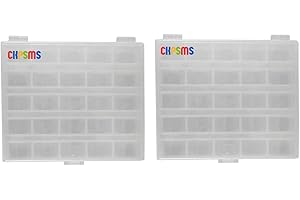 CKPSMS Marque -# LBBX-25 2pièce 25Holds boîte en plastique transparent de canette universelle Compatible avec Janome,Elna, Kenmore,Bernina,Singer,Brother