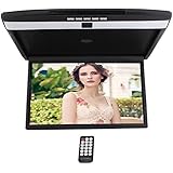 HD 17 '' TFT digital del coche del monitor de pantalla de montaje en techo para los coches, tapa de monitor integrado modulador de FM reproductor de arriba de la entrada USB SD 2 Video